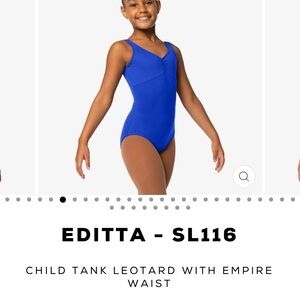 NWT So Danca Blue Child Tank Leotard